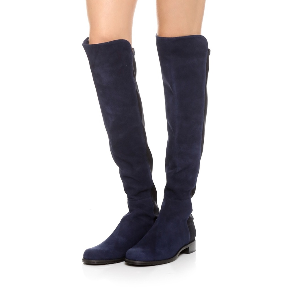 Stuart Weitzman 5050 Suede Over the Knee Boot Navy